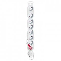 Bloc multiprises 8 prises 16A avec interrupteur équipé d'une fiche extraplate blanc