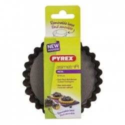 PYREX Set de 4 moules a tartelettes Asimetria 10 cm marron