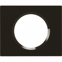 LEGRAND Plaque Céliane finition verre graphite pour 1 poste - Noir graphite