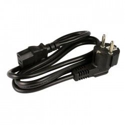 Cordon alimentation 2m 3x1mm² pour bureautique avec prise 2P+T et une fiche femelle C13