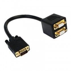 StarTech.com Câble répartiteur / Splitter vidéo VGA de 30 cm - Adaptateur doubleur HD15 - 1x VGA (M) vers 2x VGA (F) - Noir