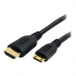 StarTech.com Câble HDMI haute vitesse de 2 m avec Ethernet - Cordon HDMI vers Mini HDMI - M/M - Noir - Plaqués or