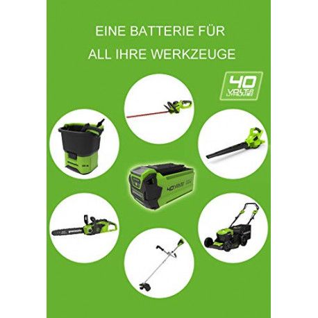 Greenworks Elagueuse sur perche à batterie G40PS20K2 (Li-Ion 40V 20cm  longueur de sabre 8 m/s vitesse de chaîne barre télescopique en aluminium 3