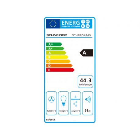 Hotte murale pyramide 90 cm - SCHP9647AX - Schneider