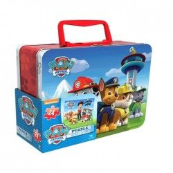 PAT PATROUILLE Grande Valisette Métal - 2 Puzzles Lenticulaires