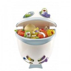 THERMOBABY Range-Jouets Bubble Fish - Vert Céladon - Blanc Muguet
