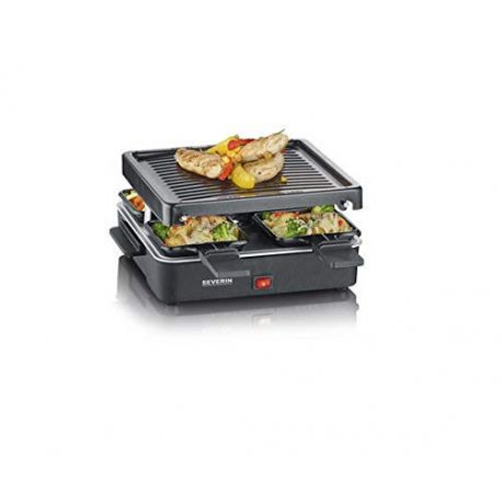 Raclette grill 4 poêlons 650 W bois Kitchen Chef Professional 
