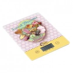 BESTRON AKS700SD Balance de cuisine - Design vintage Sweet Dreams - Rose et Jaune Pastel