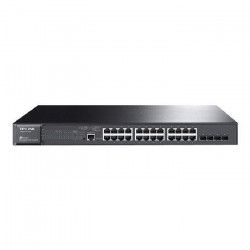 ﻿TP-Link T2600G-28MPS(TL-SG3424P) Switch administrable niveau 2 avec 24 ports Gigabit Poe + 4 emplacements combinés