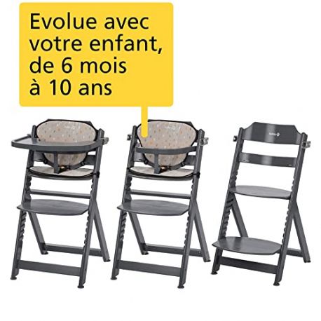 Safety 1st Chaise Haute Pour Bébé En Bois Et Evolutive Timba Avec