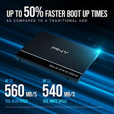 PNY cs900 SSD Interne SATA III, 2.5 Pouces, 2to, Vitesse De Lecture Jusqu'à  550mb/S