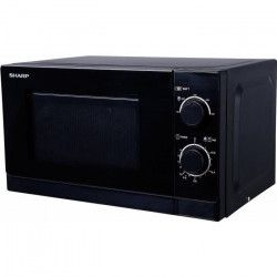 ﻿SHARP R-200BKW Micro ondes monofonction noir - 20 L - 800 W - Pose libre