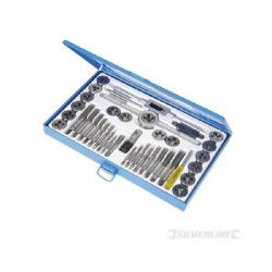 ﻿SILVERLINE Coffret Expert - 40 tarauds et filieres - Plastique robuste