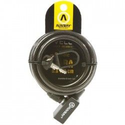 AUVRAY Antivol Spiral Noir Pour Trotinette + 1 support + 2 clés