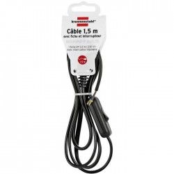 BRENNENSTUHL Câble noir 1,5m H03VVH2-F 2x0,75 avec fiche et interrupteur