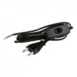 Cordon d'alimentation 1,5m 2x0,75mm² avec interrupteur pour luminaire noir
