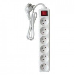 ZENITECH Bloc multiprises 6 prises 16A avec interrupteur blanc