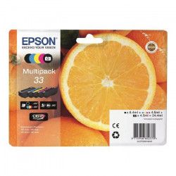 ﻿EPSON Multipack de 5 Cartouche T3337 Orange - Noir bureautique Noir photo Cyan Magenta Jaune