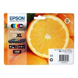 ﻿Cartouche Epson 33XL Multipack 3 couleurs + Noir + Noir Photo (Série Orange)