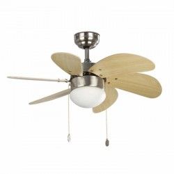 FARO Ventilateur de plafond Palao 81cm nickelé mat